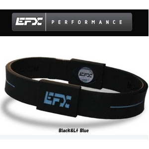 EFX リストバンド スポーツブレスレット ブラック×ライトブルー