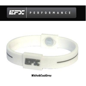 EFX リストバンド スポーツブレスレット ホワイト×グレー