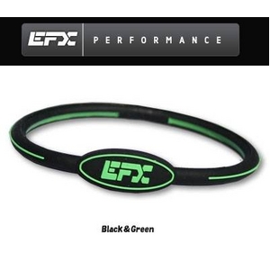 EFX リストバンド オーバルブレスレット ブラック×グリーン
