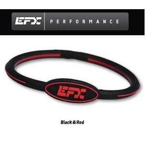 EFX リストバンド オーバルブレスレット ブラック×レッド