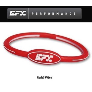 EFX リストバンド オーバルブレスレット レッド×ホワイト